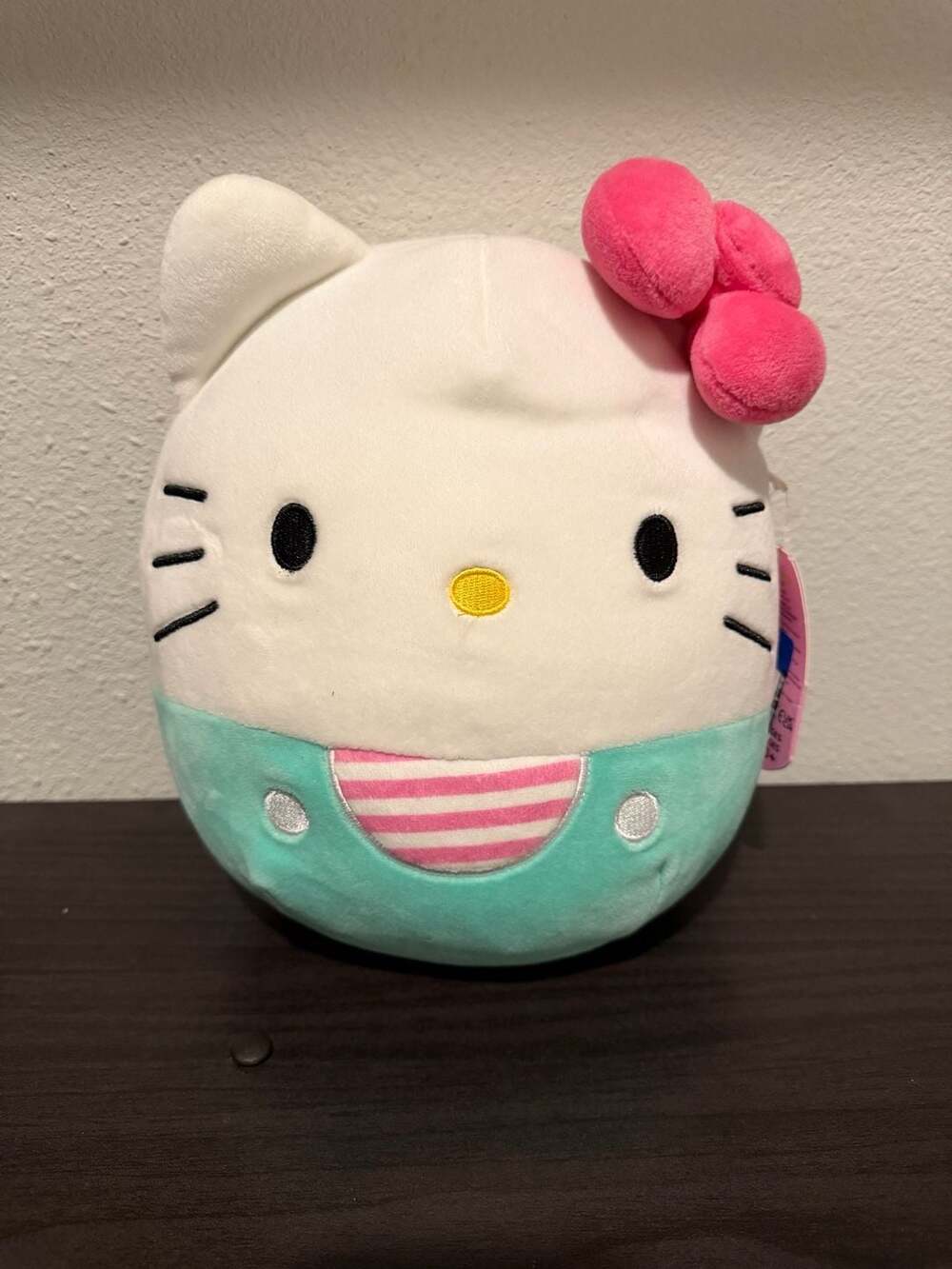 Squishmallows Hello Kitty Sanrio Teal Pink Striped Plush 8 Inch Kellytoy NWT